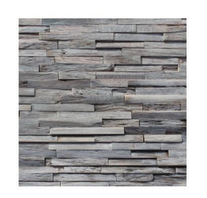 Haku 3D Wood Wall Panel - Brown/Grey Tones (Set of 4 or 12)