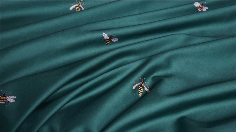 Bee Green Duvet Cover Set (Long-staple Sateen Cotton)
