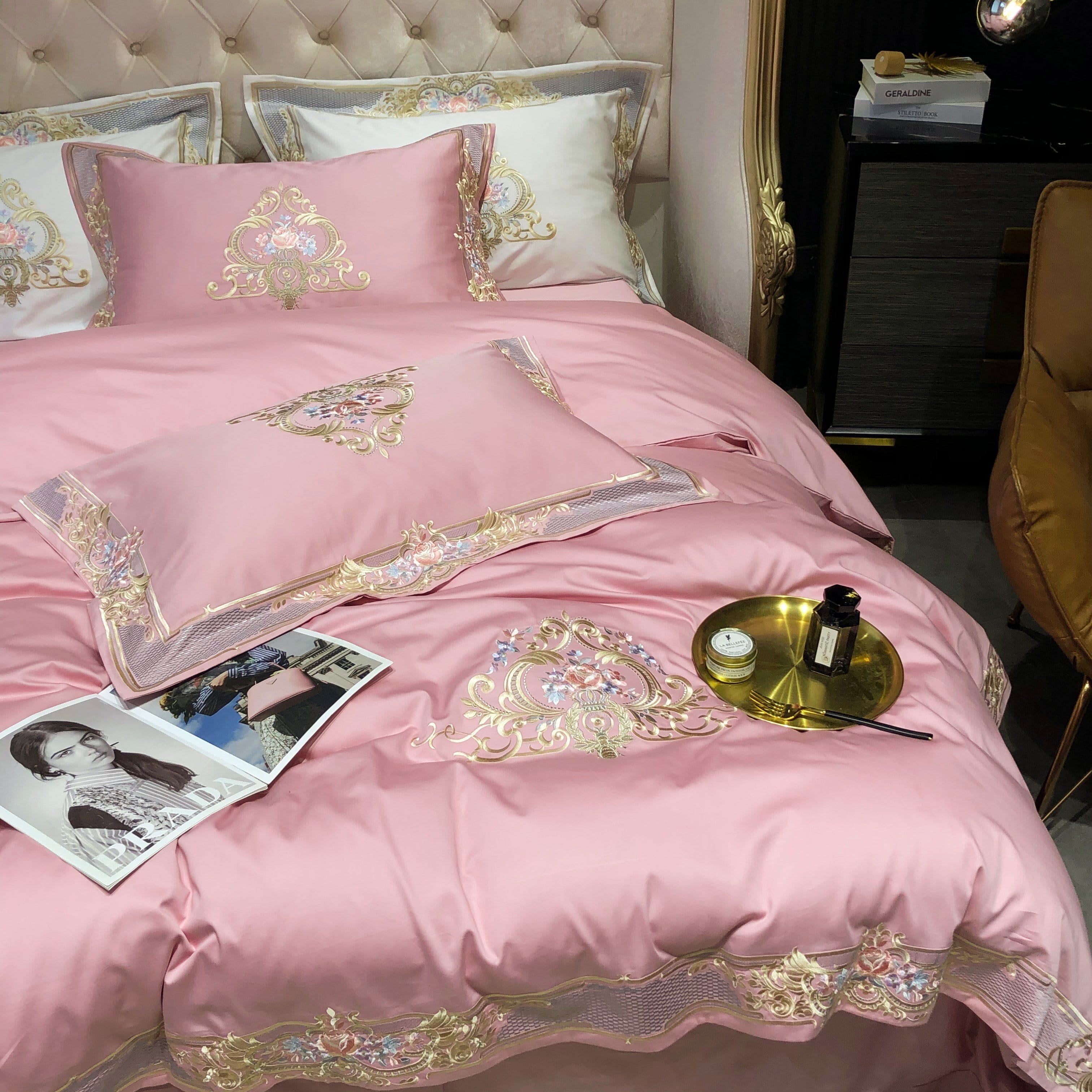 Prarie Pink Duvet Cover Set (Long-staple Sateen Cotton)