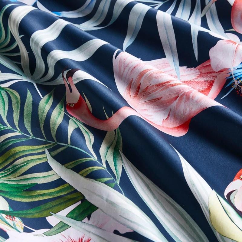 Flamingo Duvet Cover Set (Long-staple Sateen Cotton)
