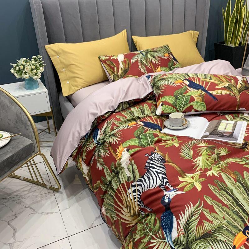 Jungle Fever Duvet Cover Set (Long-Staple Sateen Cotton)