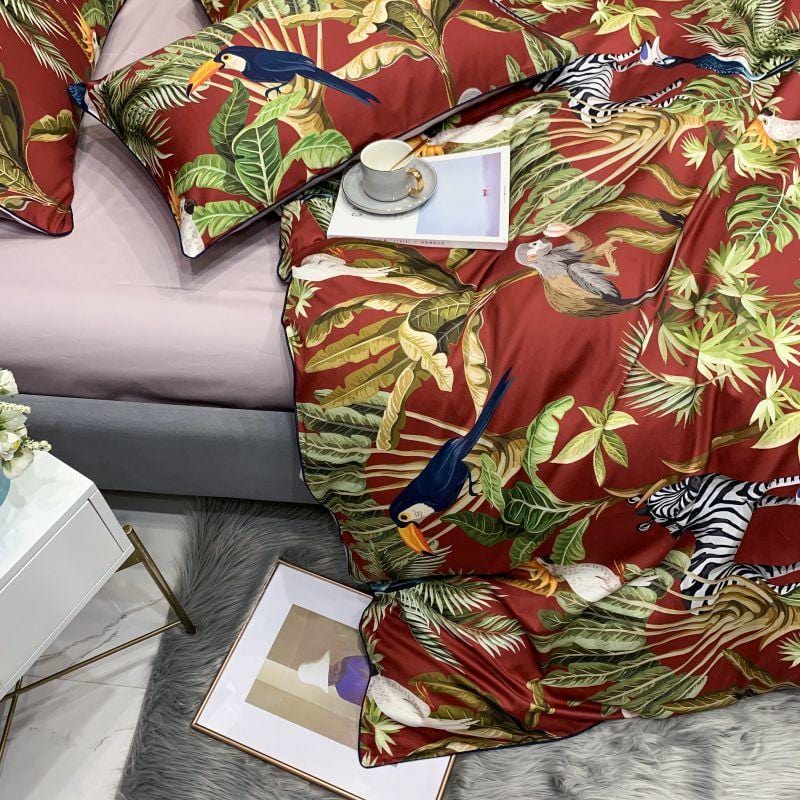 Jungle Fever Duvet Cover Set (Long-Staple Sateen Cotton)