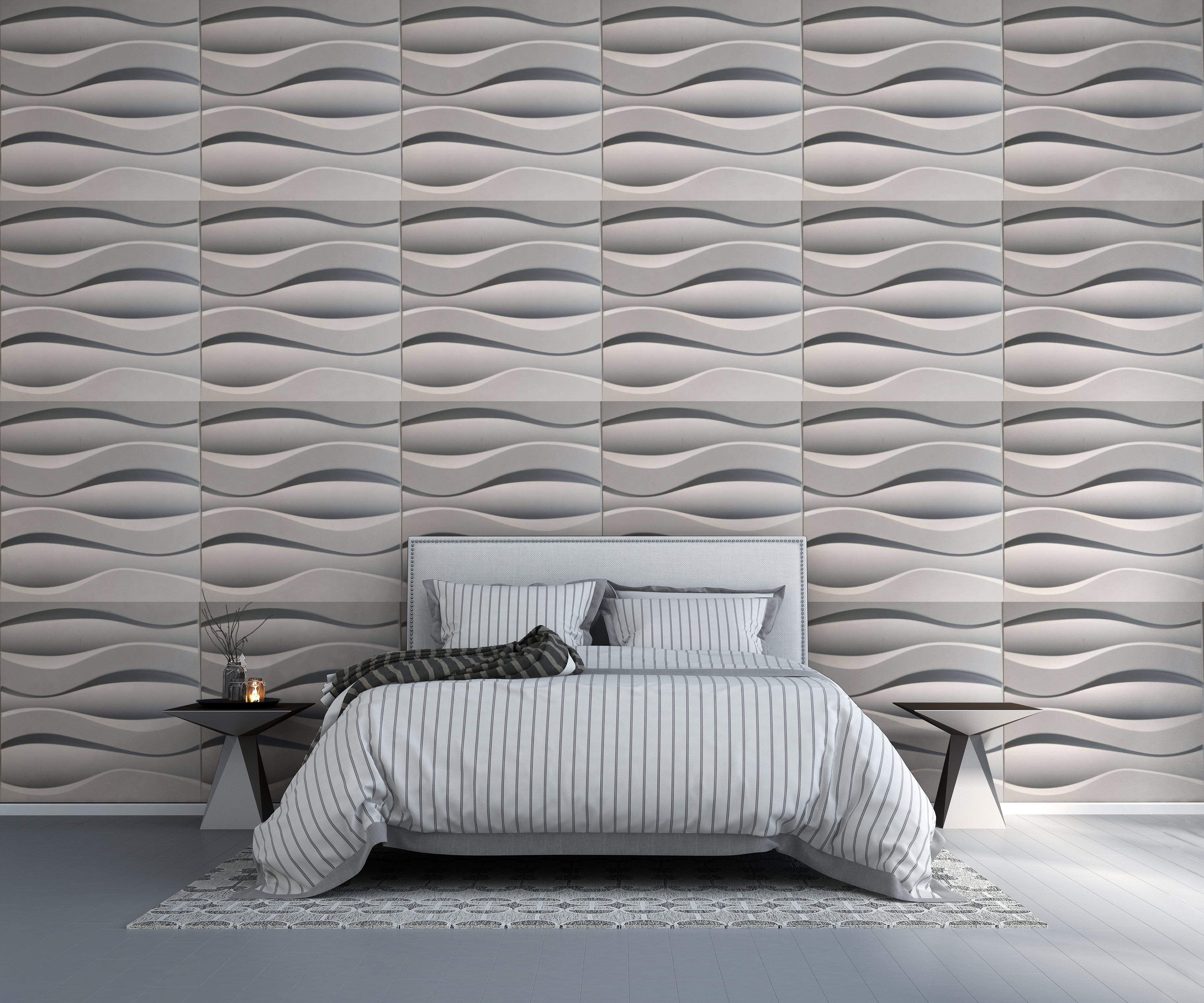 Back Wave PVC Wall Panel (Set of 12)