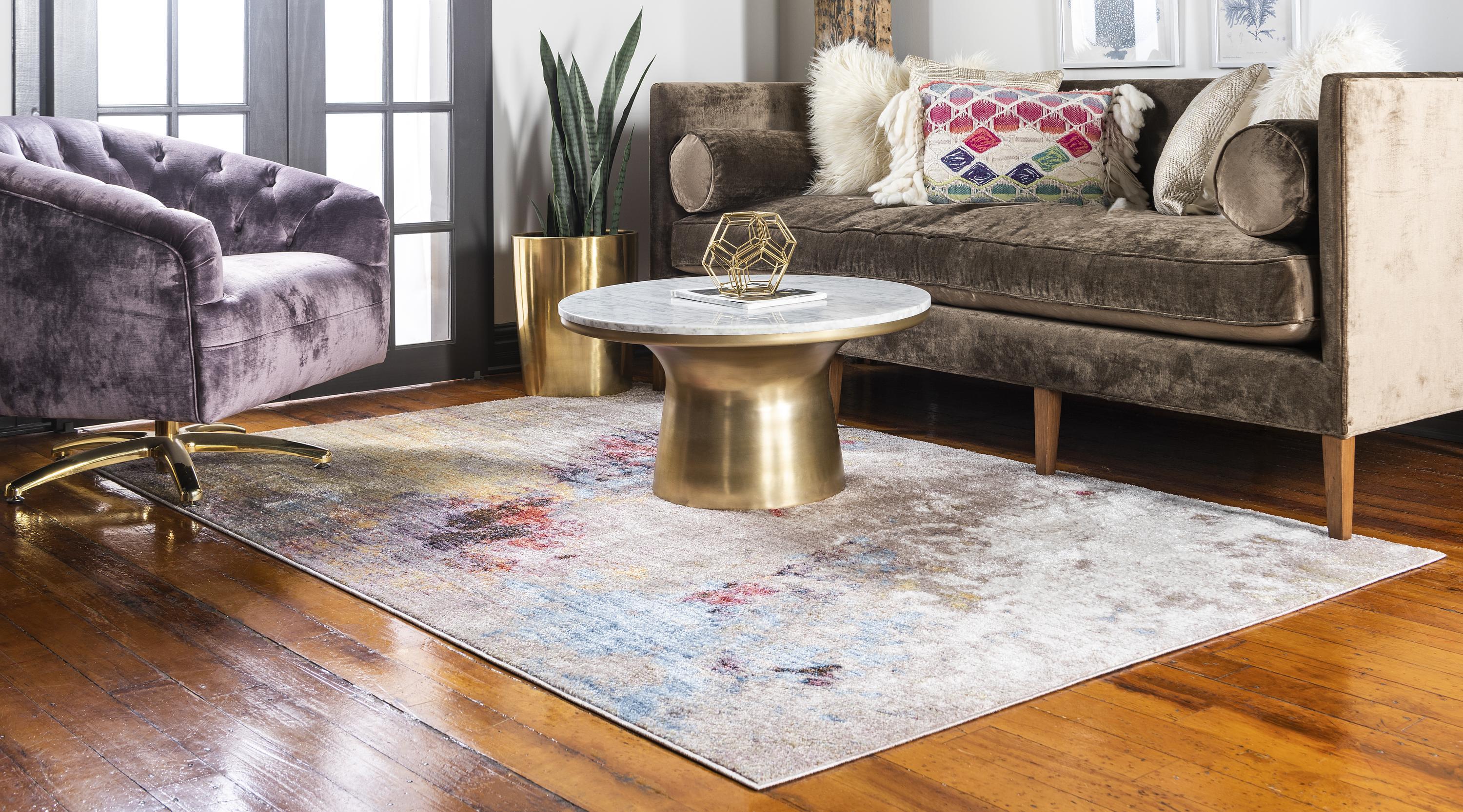 Ethen - Modern Gray Color Splash Rug