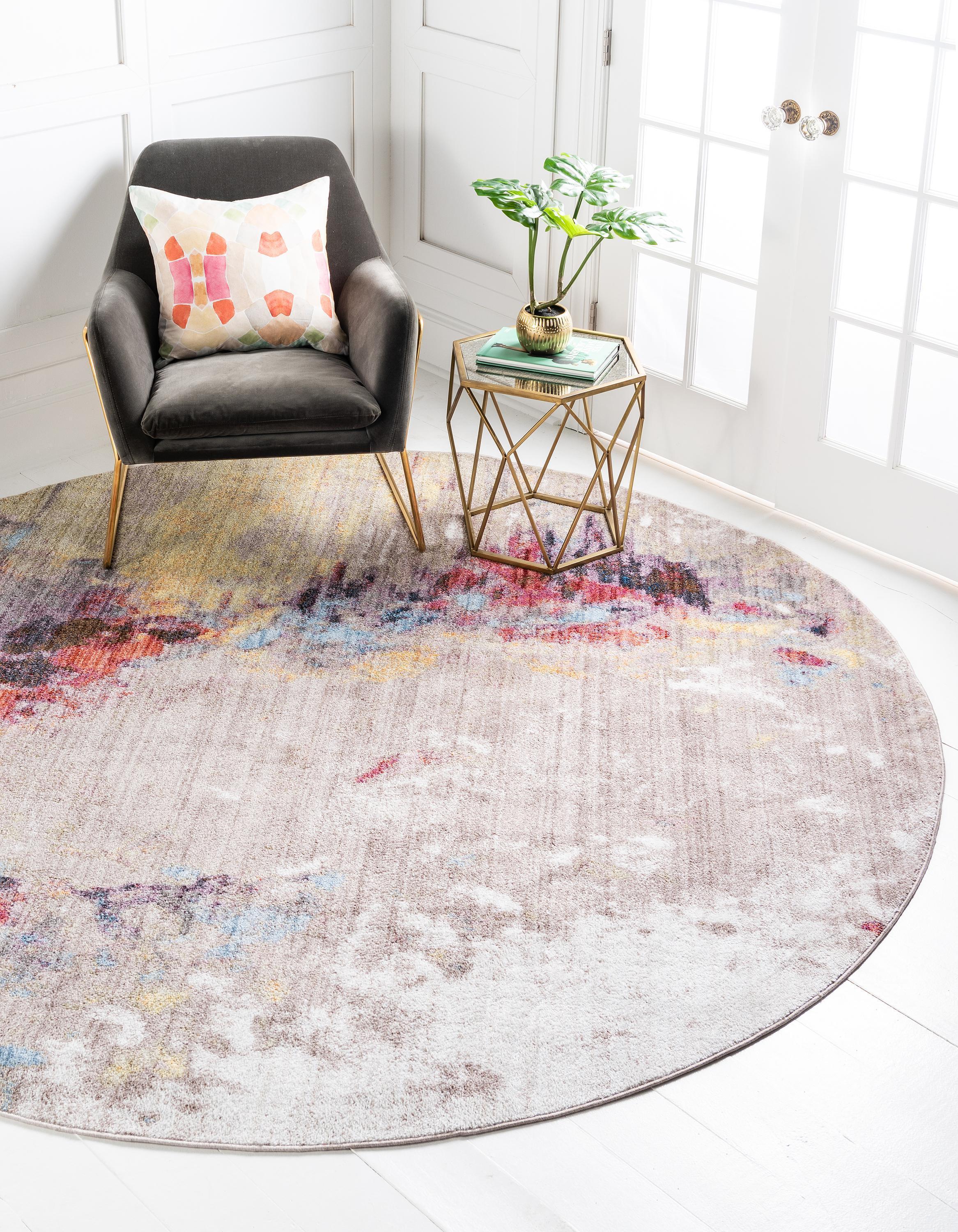 Ethen - Modern Gray Color Splash Rug