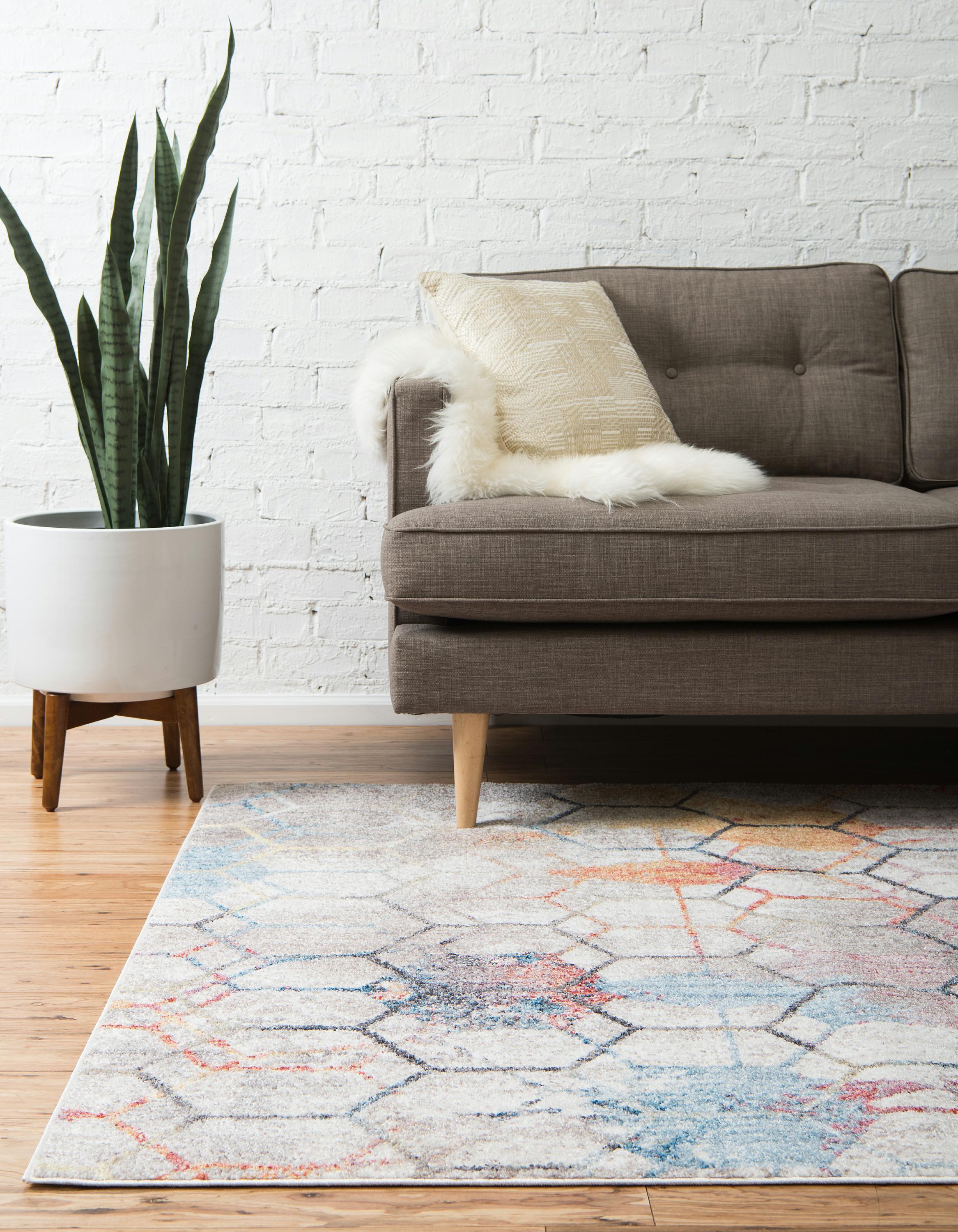 Reuben - Hexagon Pattern Color Blend Rug