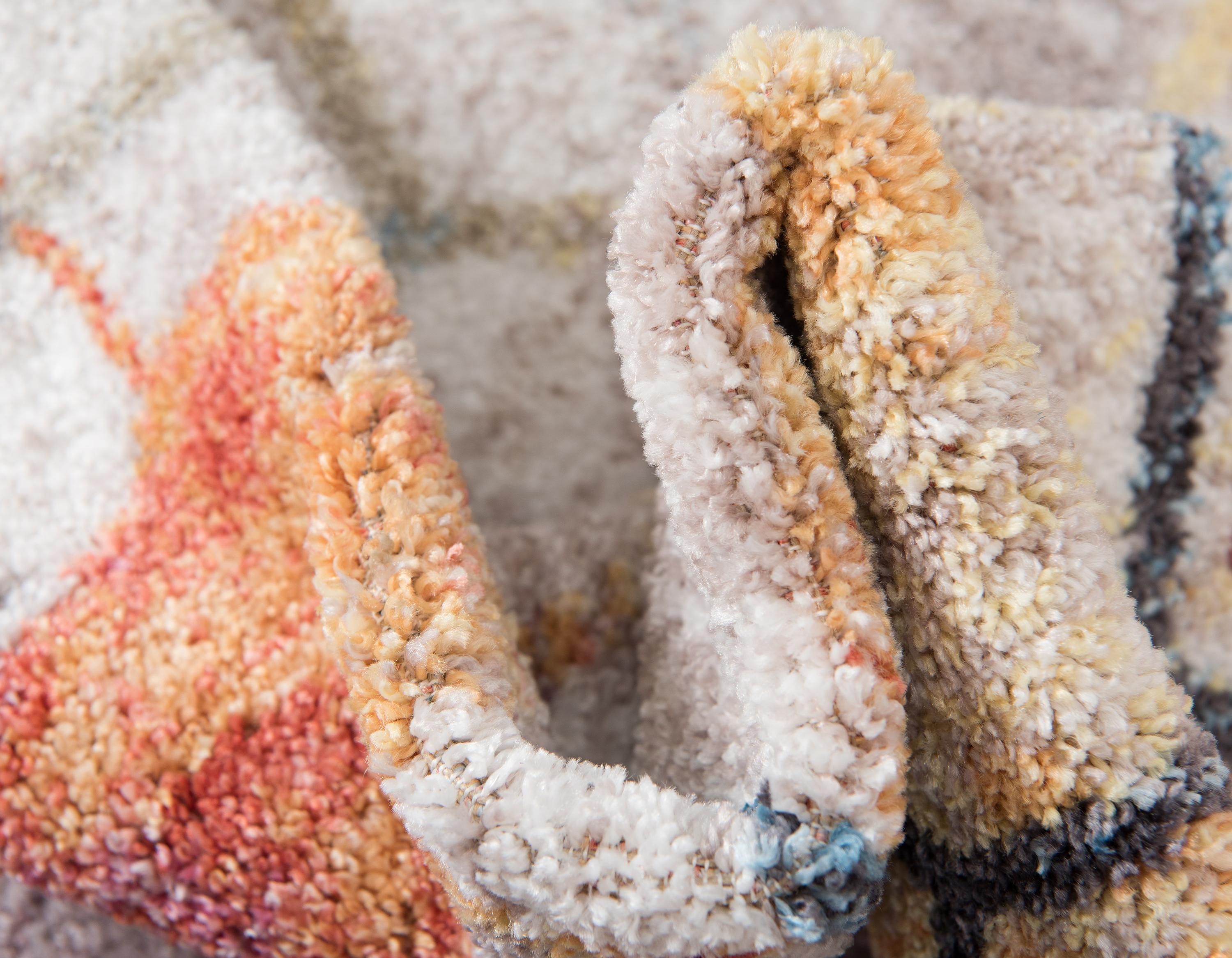 Reuben - Hexagon Pattern Color Blend Rug