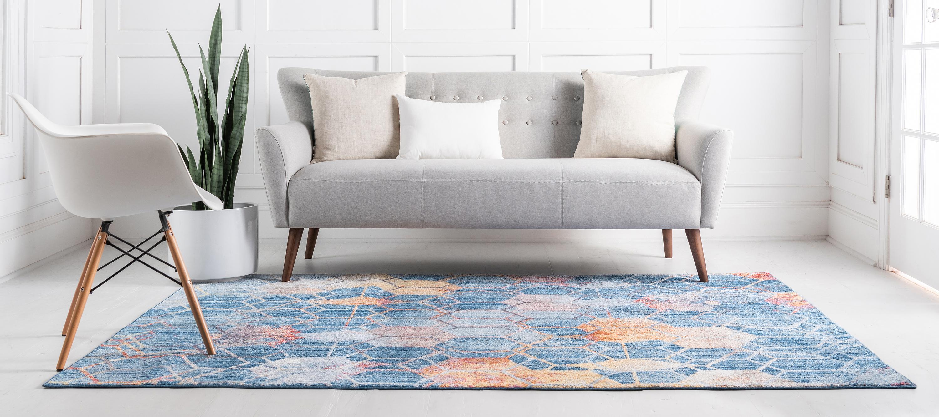 Reuben - Hexagon Pattern Color Blend Rug