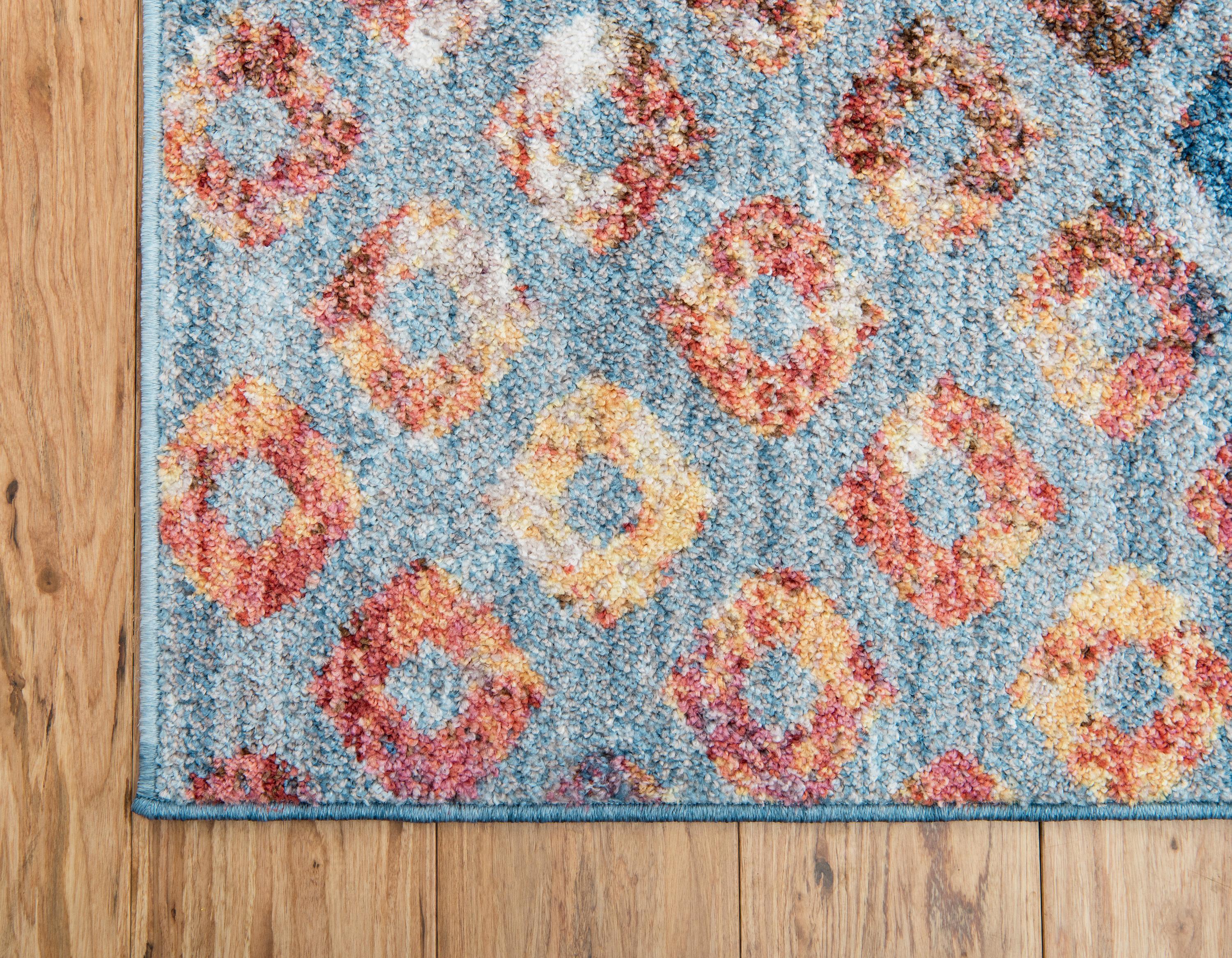 Devan - Rainbow Square Pattern Rug