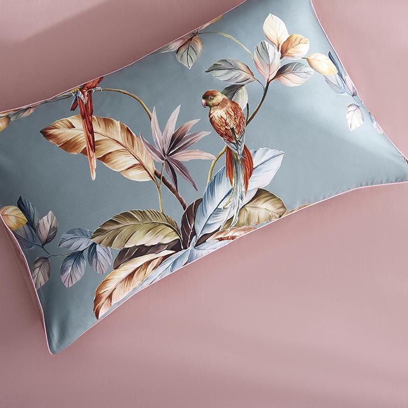 Blue-Gray Infinity Duvet Cover Set (Long-staple Sateen Cotton)