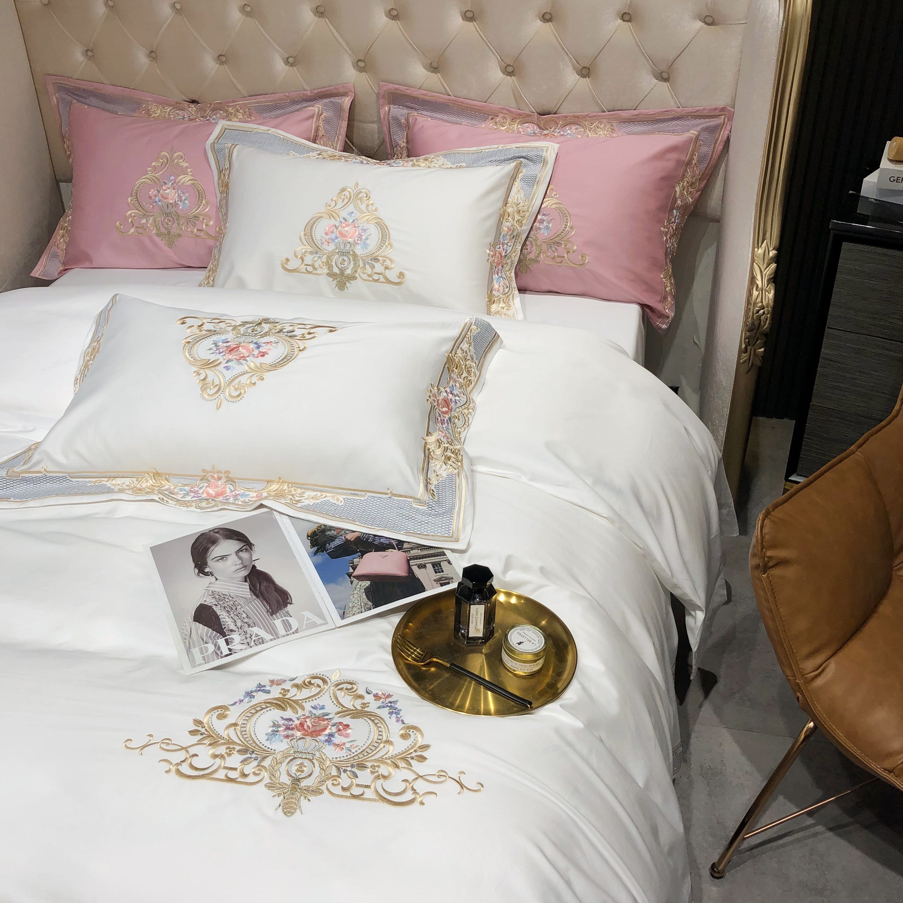 Prarie White Duvet Cover Set (Long-staple Sateen Cotton)