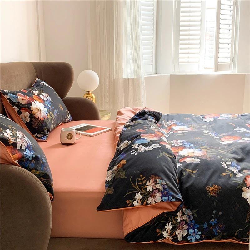Bouquet Duvet Cover Set (Long-Staple Sateen Cotton)