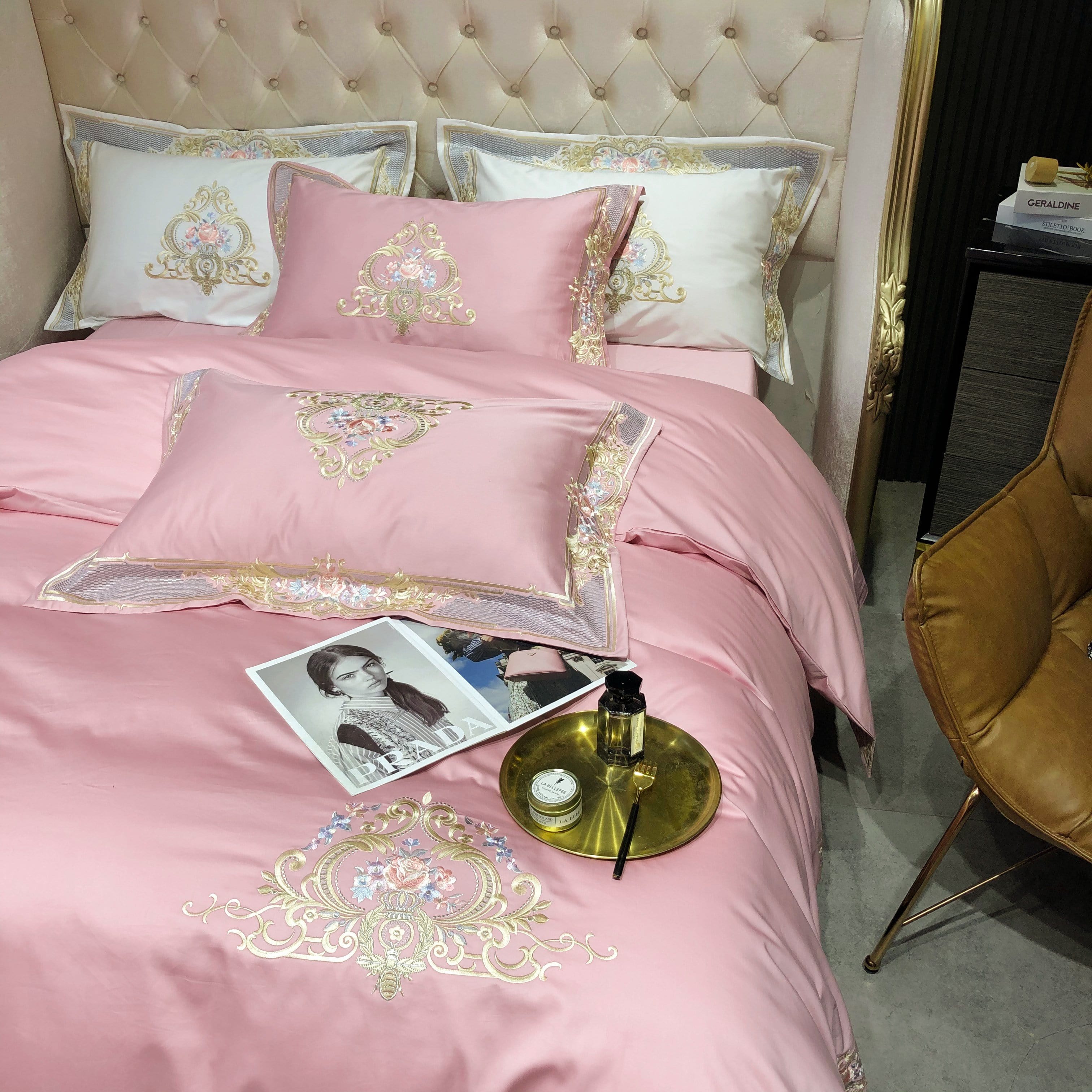 Prarie Pink Duvet Cover Set (Long-staple Sateen Cotton)