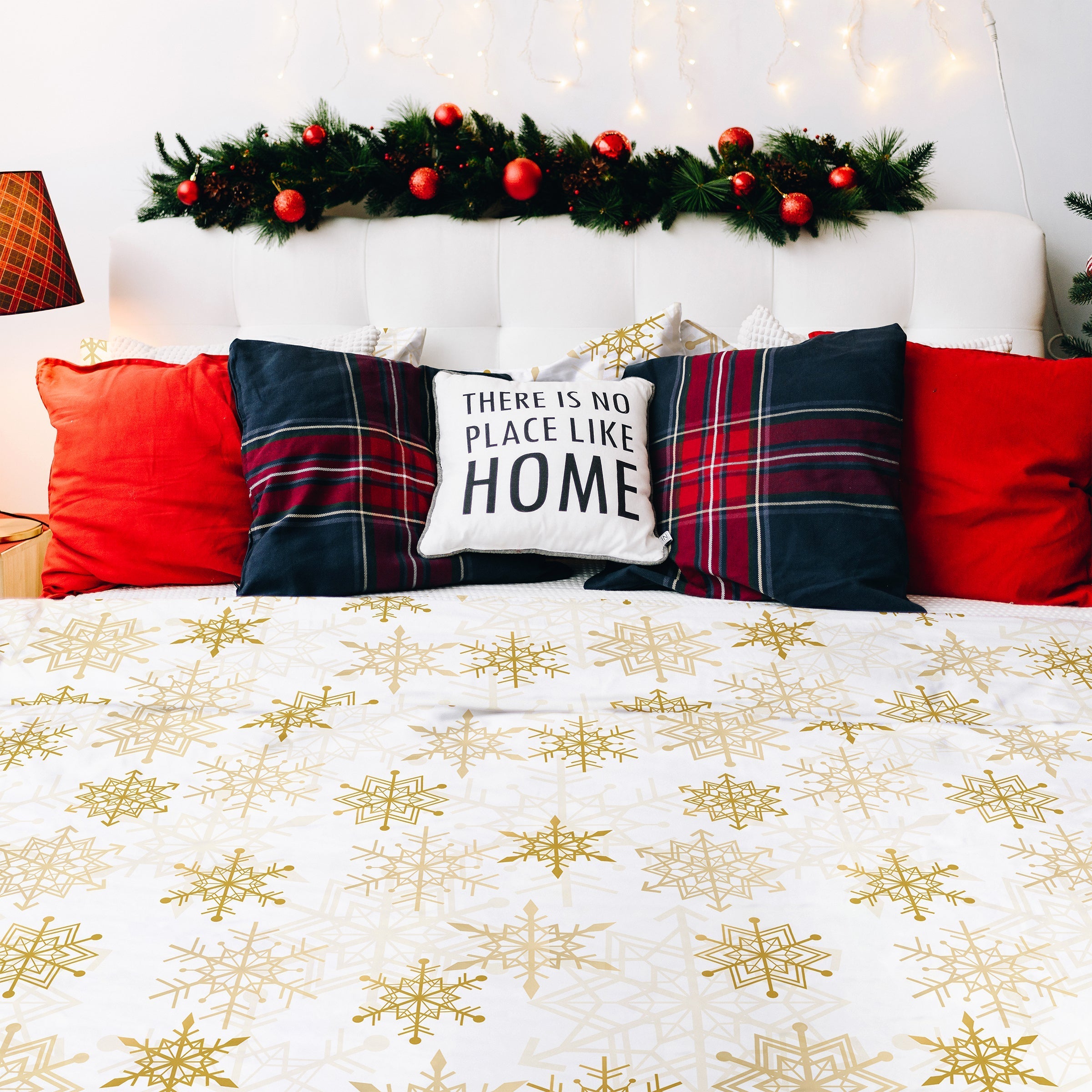Winter Christmas Snowflakes Duvet Cover Set