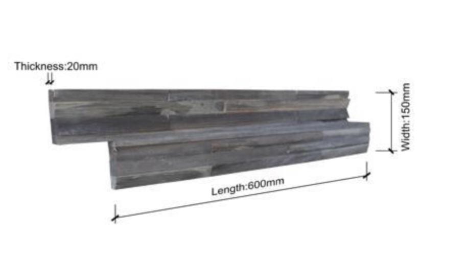 Heku 3D Wood Wall Panel - Grey Tone (Set of 4 or 12)