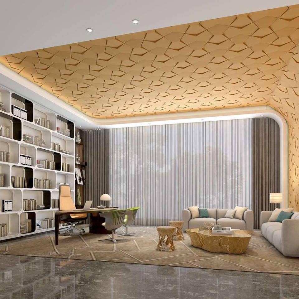 Bowtie Geometric 3D Leather Wall Panel