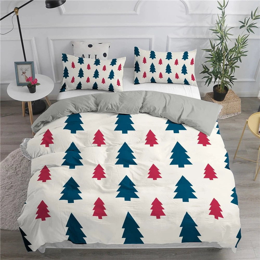 Blues Holiday Tree Duvet Cover