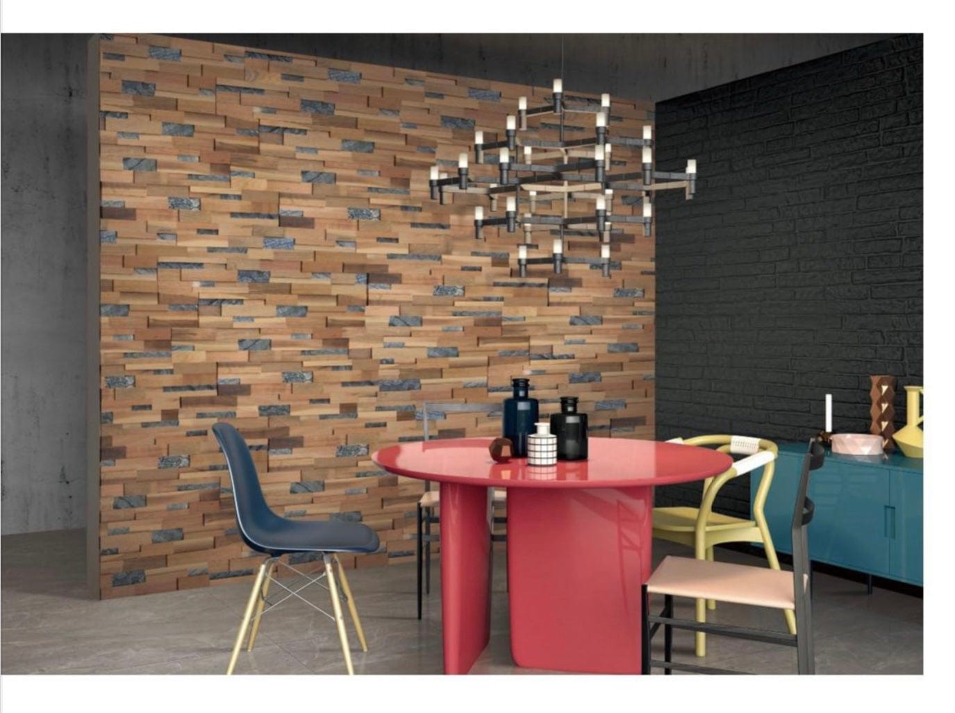 Rimowa 3D Wood Wall Panel - Oak/Marble (Set of 4 or 12)