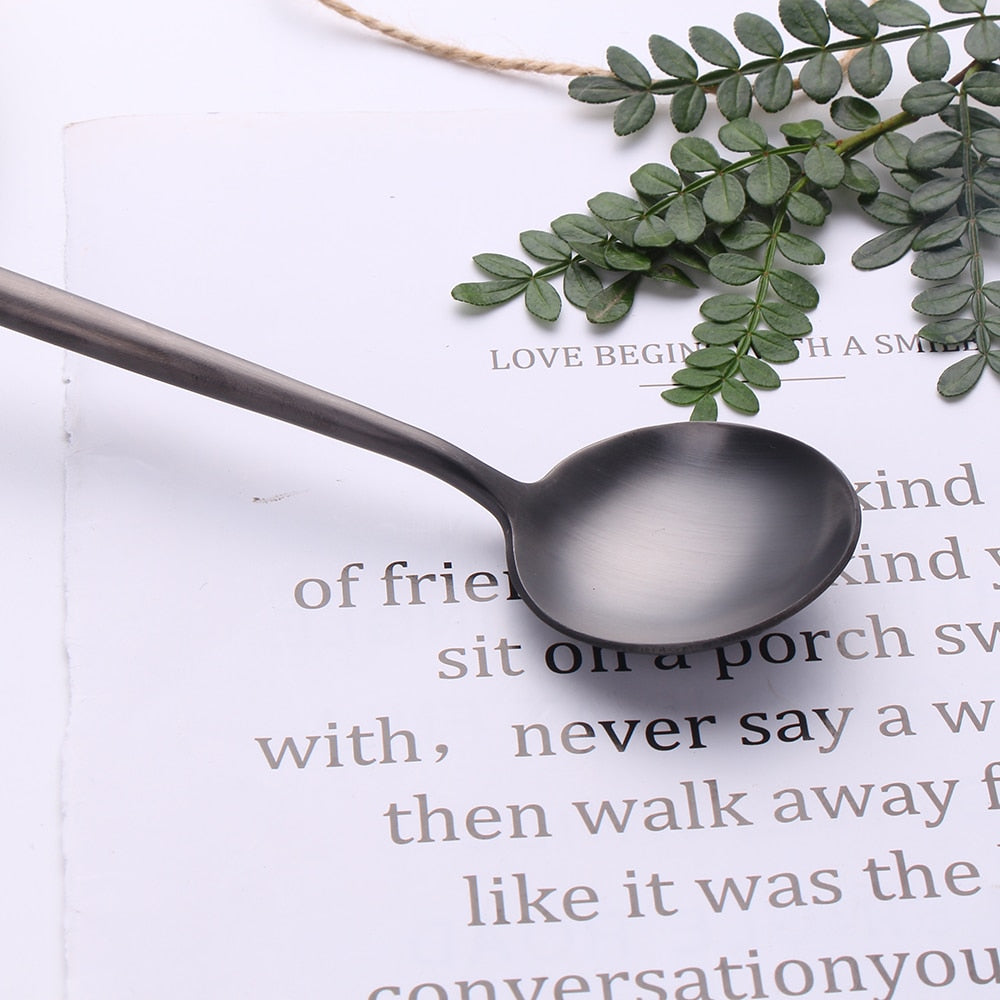 Matte Black Flatware Set