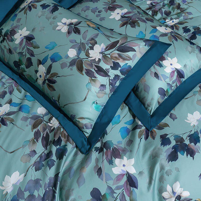Watercolor Bloom Duvet Cover Set (Long-Staple Sateen Cotton)
