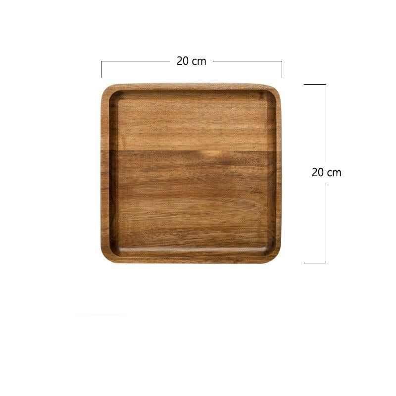 Handcrafted Solid Wood Rectangular Plater