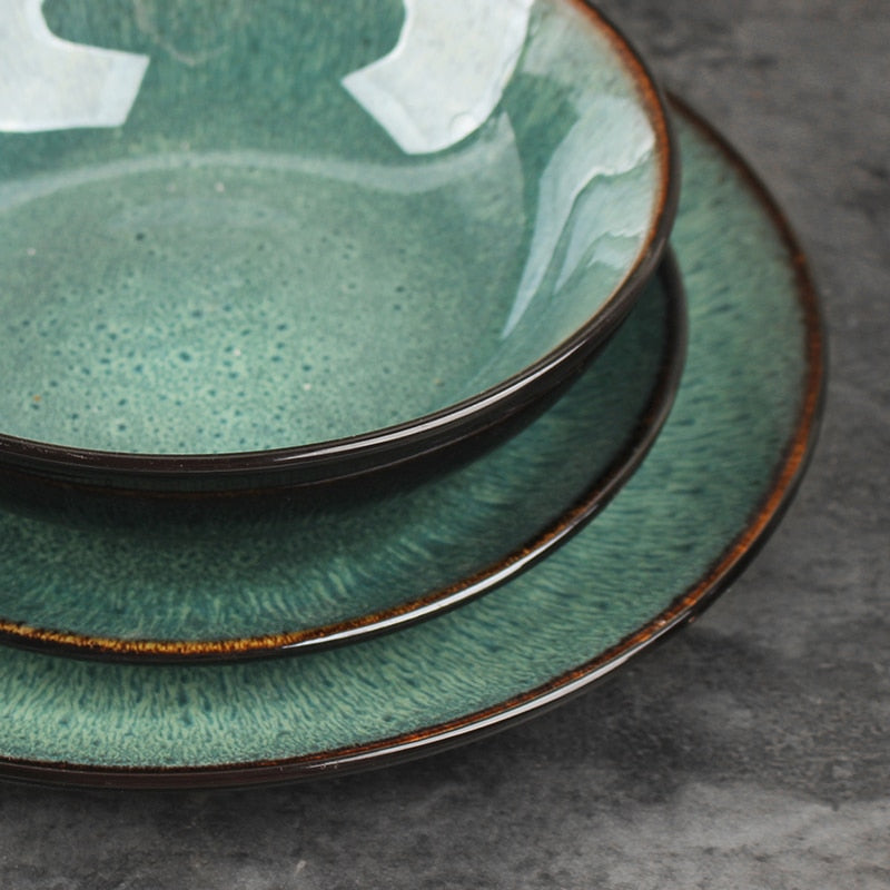 Peacock Green Ceramic Dinnerware
