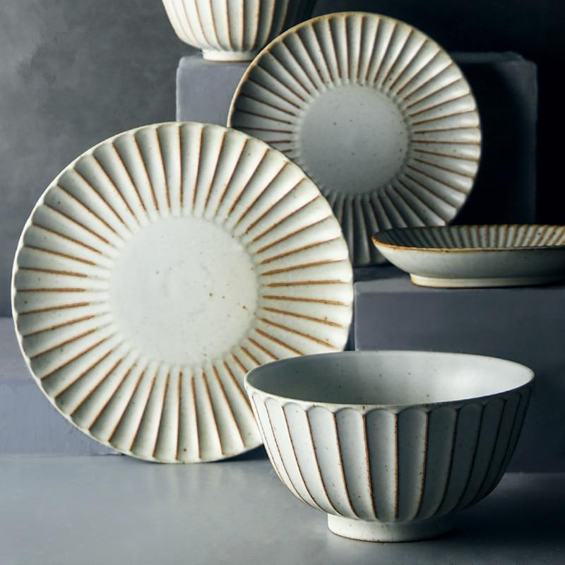 Rustic Japanese Style Dining Set