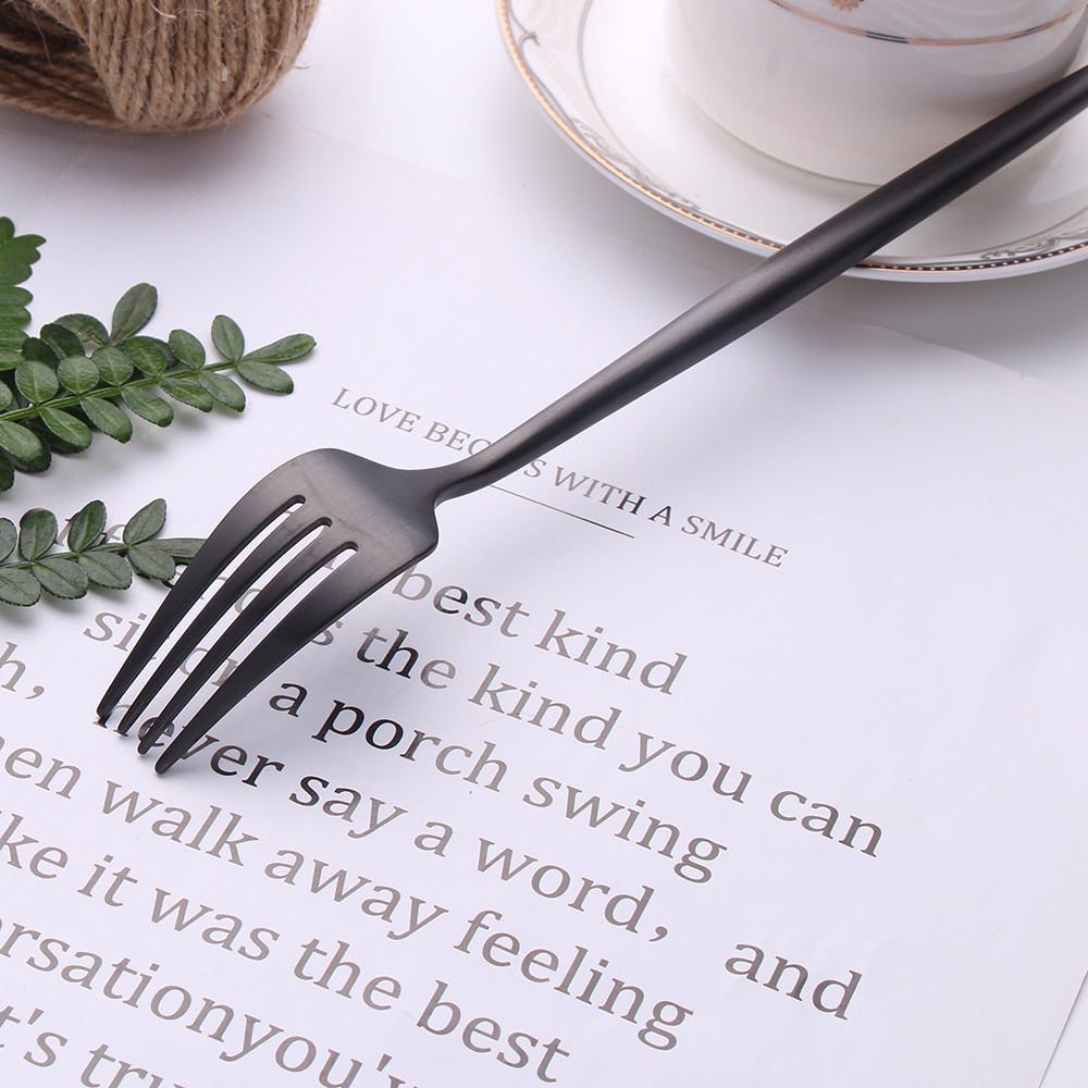 Matte Black Flatware Set