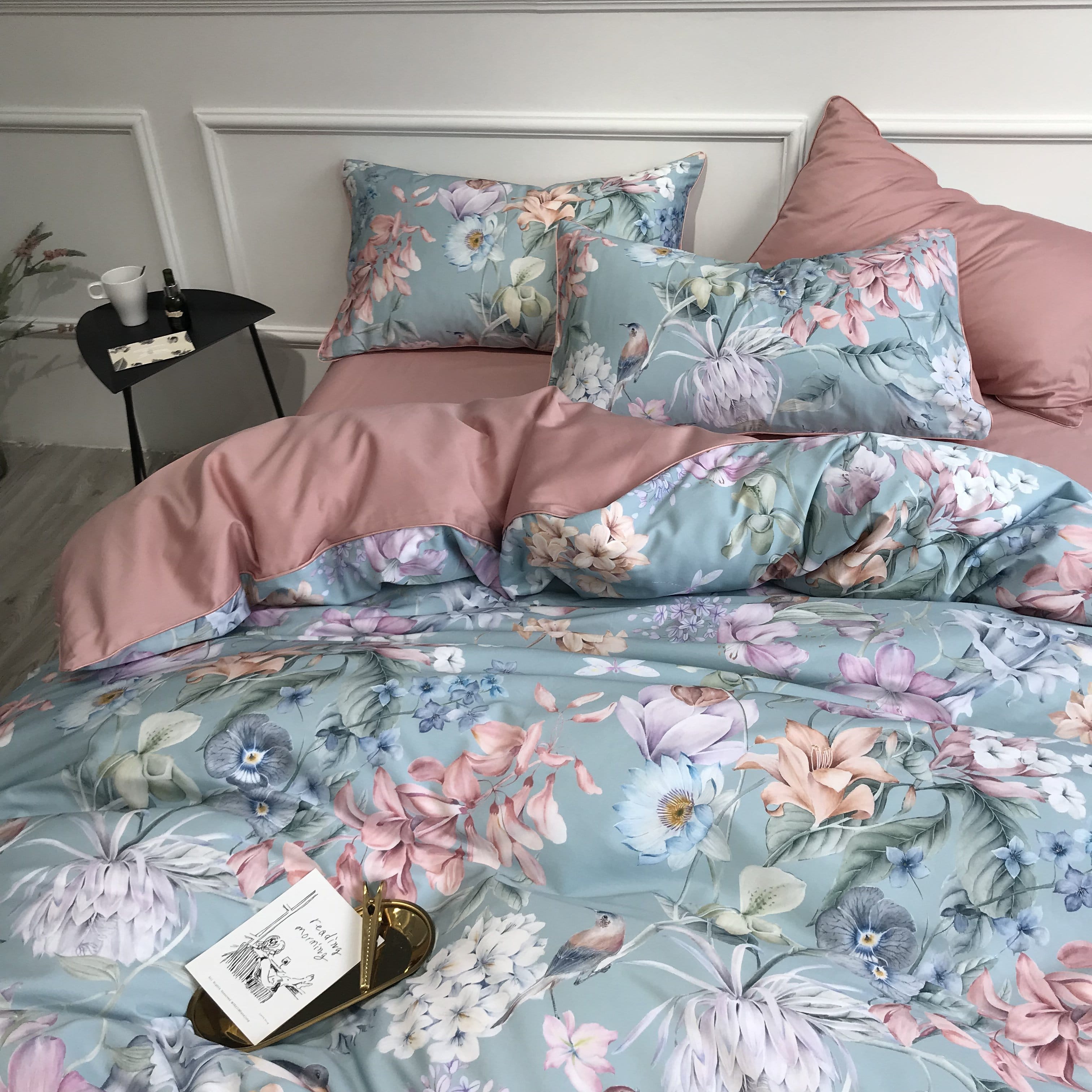 Sunset Blues Duvet Cover Set (Long-staple Sateen Cotton)