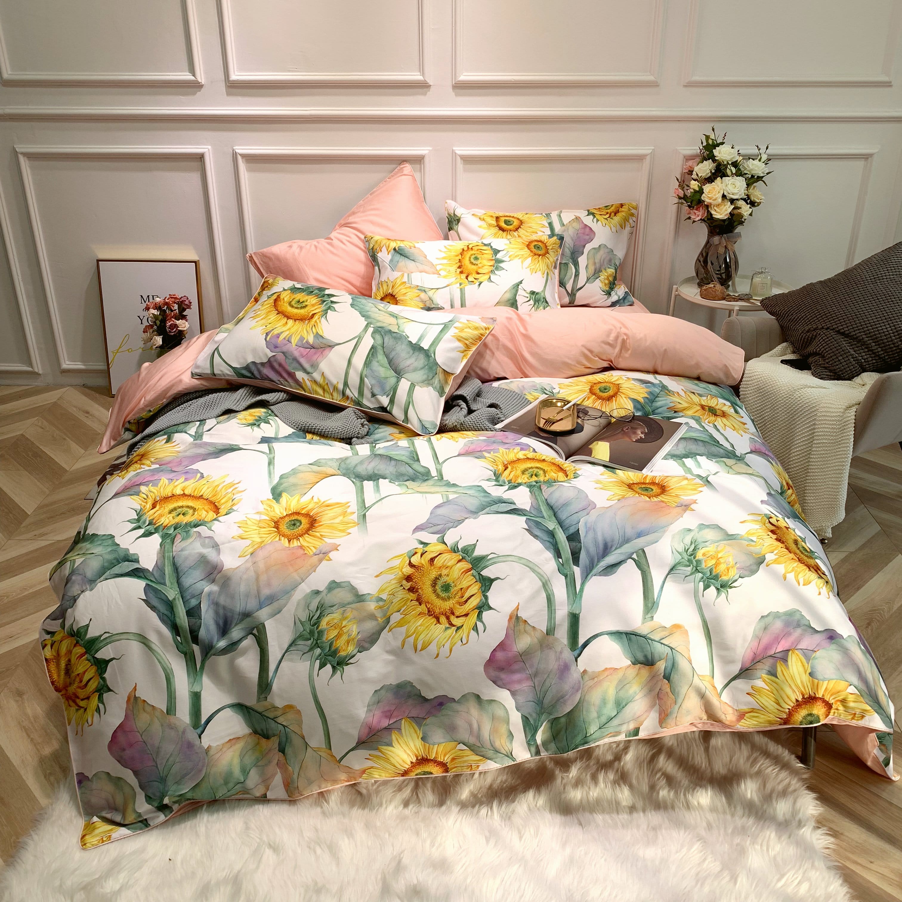 Sunflower Mae Duvet Cover Set (Long-staple Sateen Cotton)