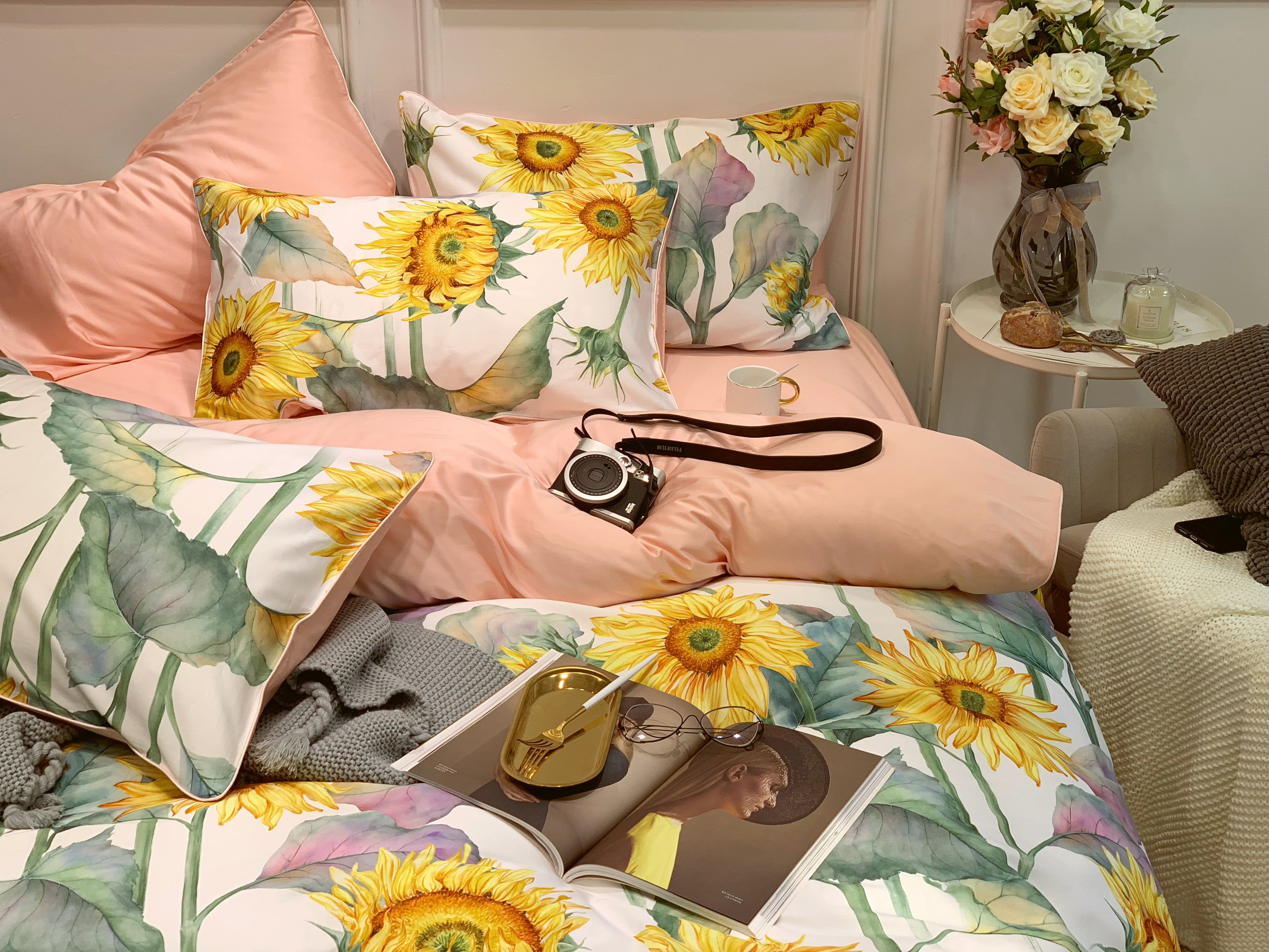 Sunflower Mae Duvet Cover Set (Long-staple Sateen Cotton)
