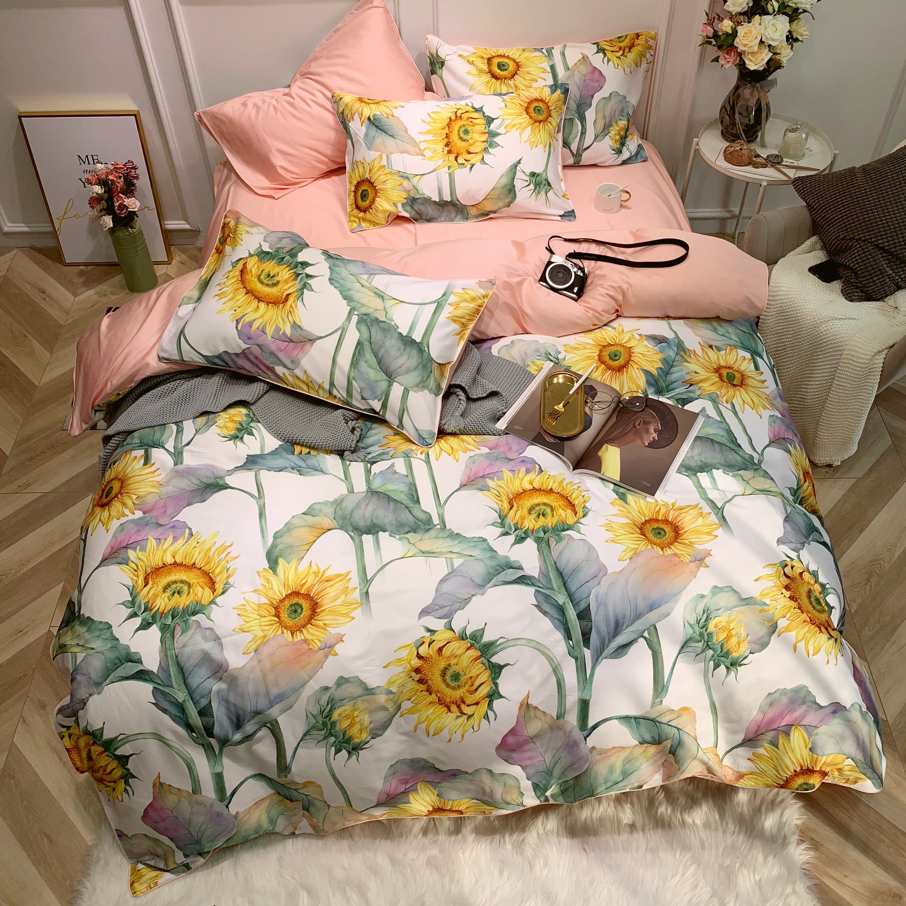 Sunflower Mae Duvet Cover Set (Long-staple Sateen Cotton)