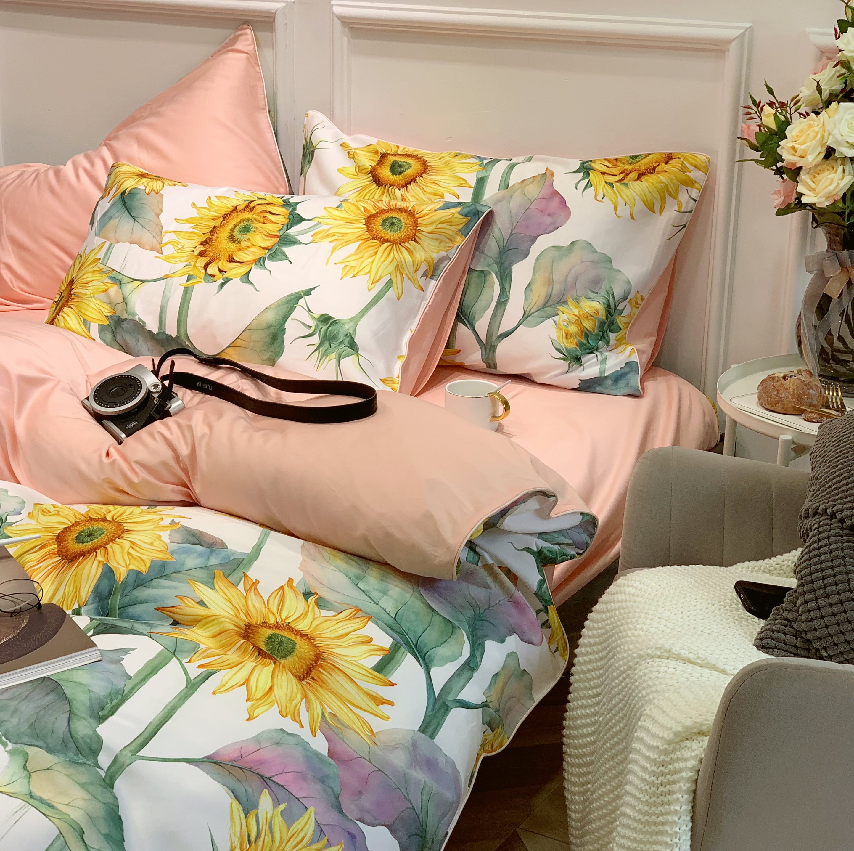 Sunflower Mae Duvet Cover Set (Long-staple Sateen Cotton)