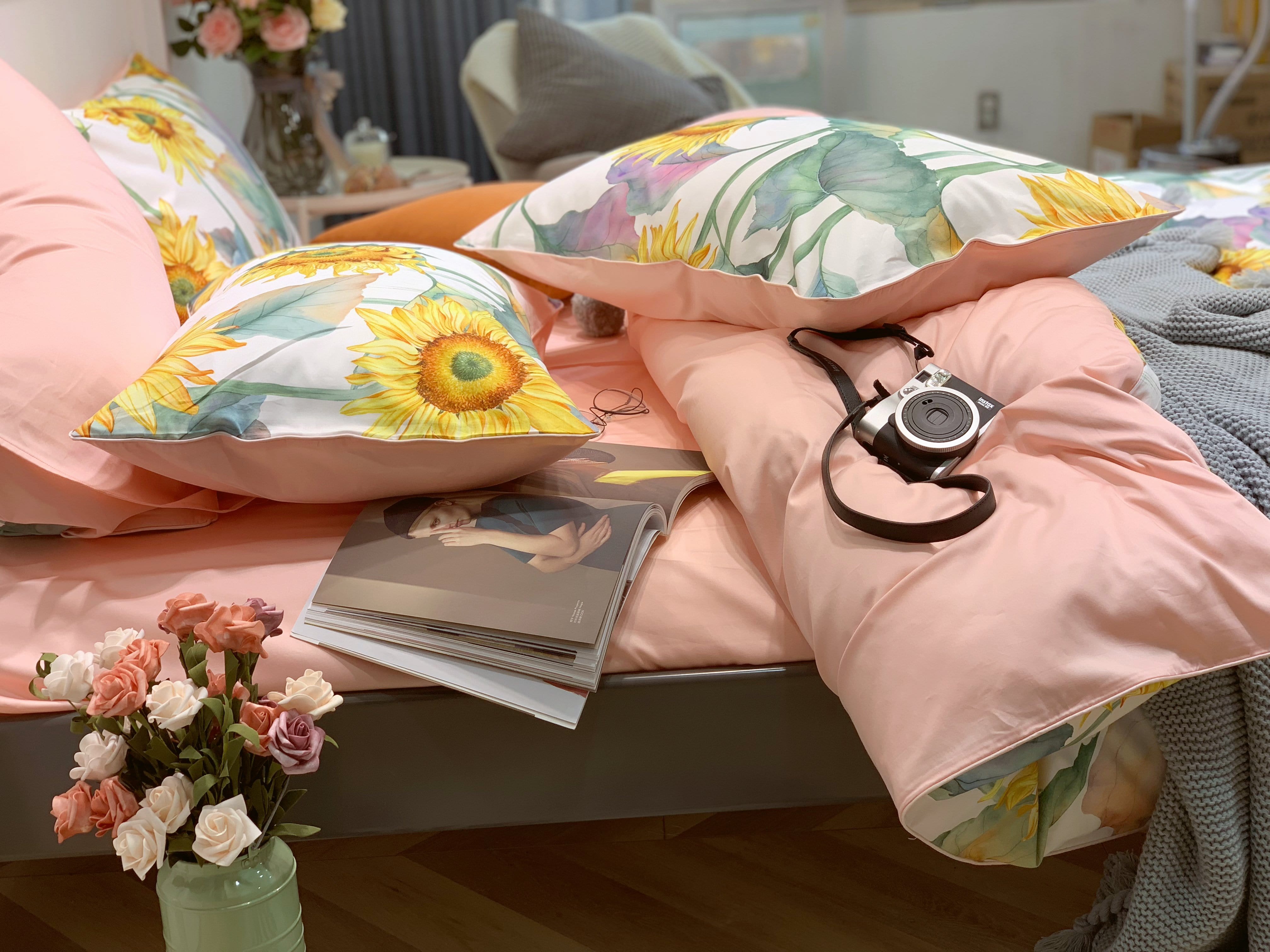 Sunflower Mae Duvet Cover Set (Long-staple Sateen Cotton)