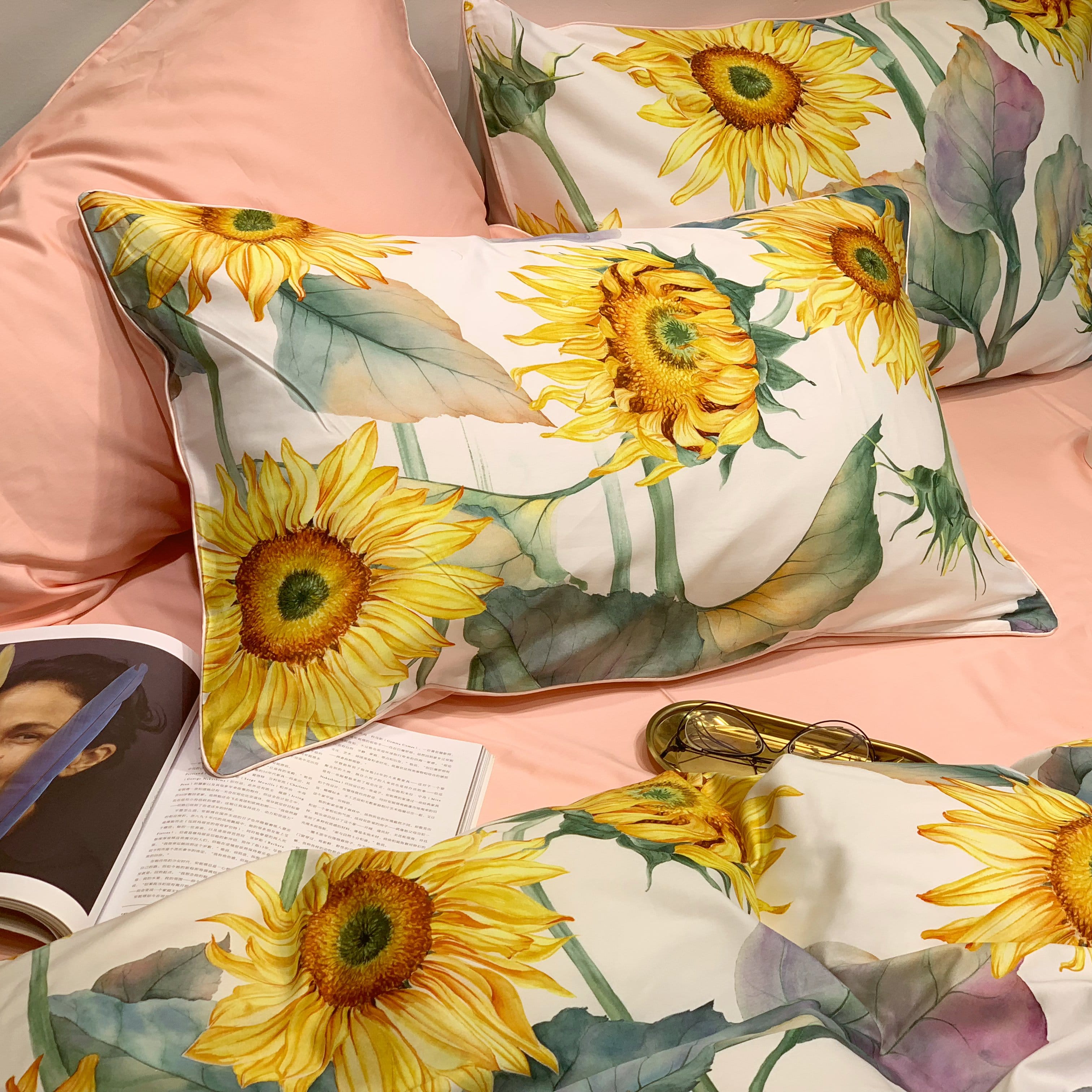 Sunflower Mae Duvet Cover Set (Long-staple Sateen Cotton)