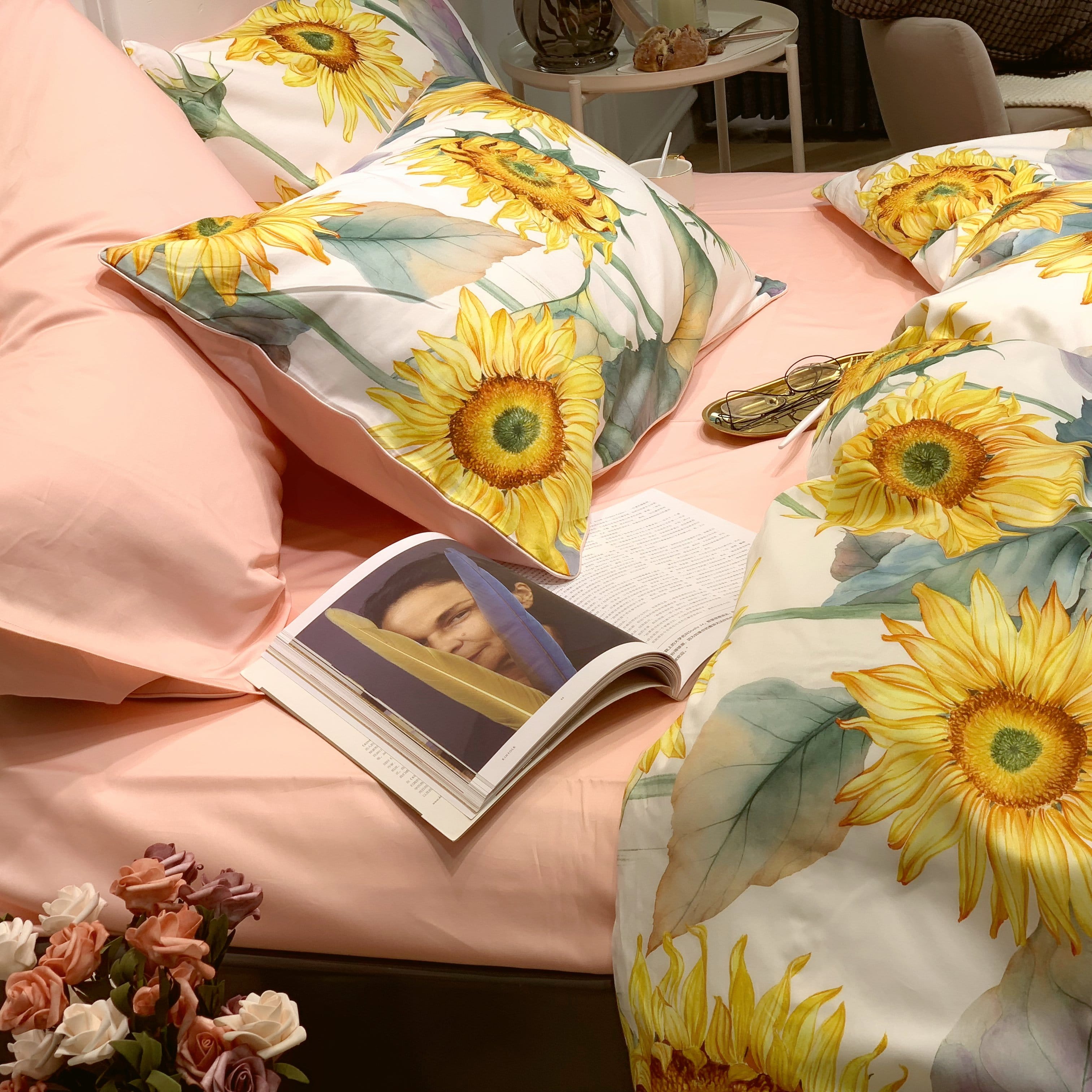 Sunflower Mae Duvet Cover Set (Long-staple Sateen Cotton)