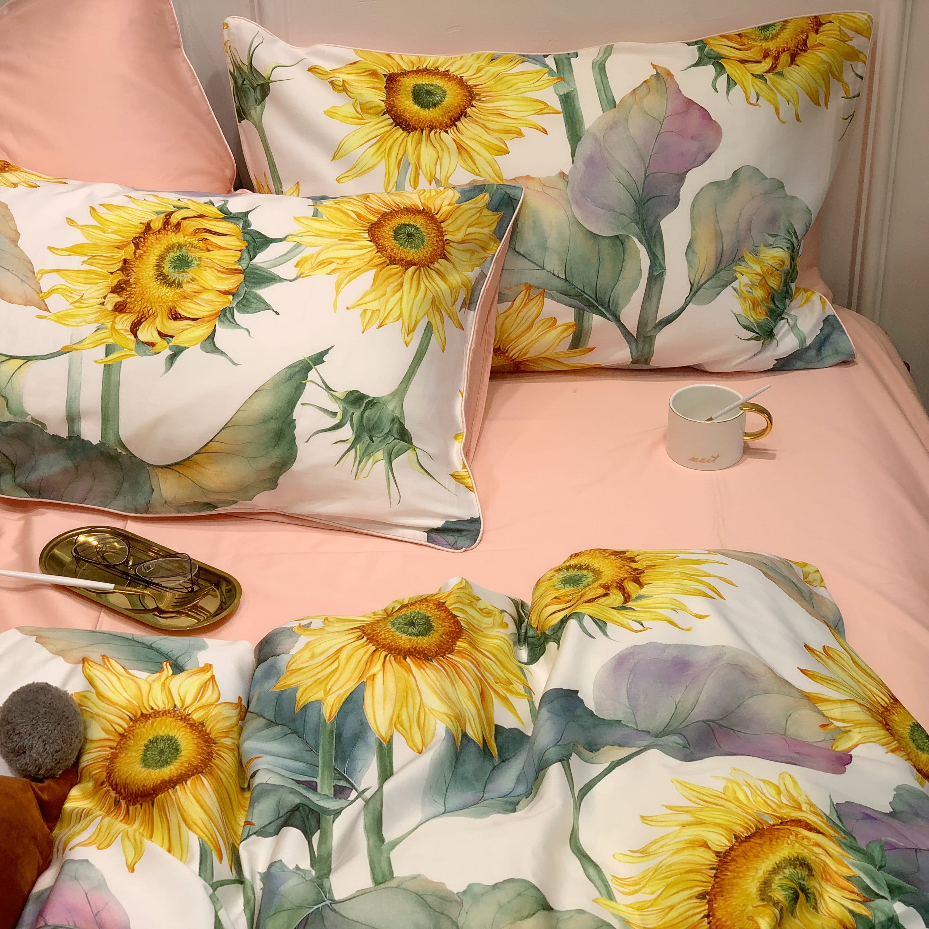 Sunflower Mae Duvet Cover Set (Long-staple Sateen Cotton)