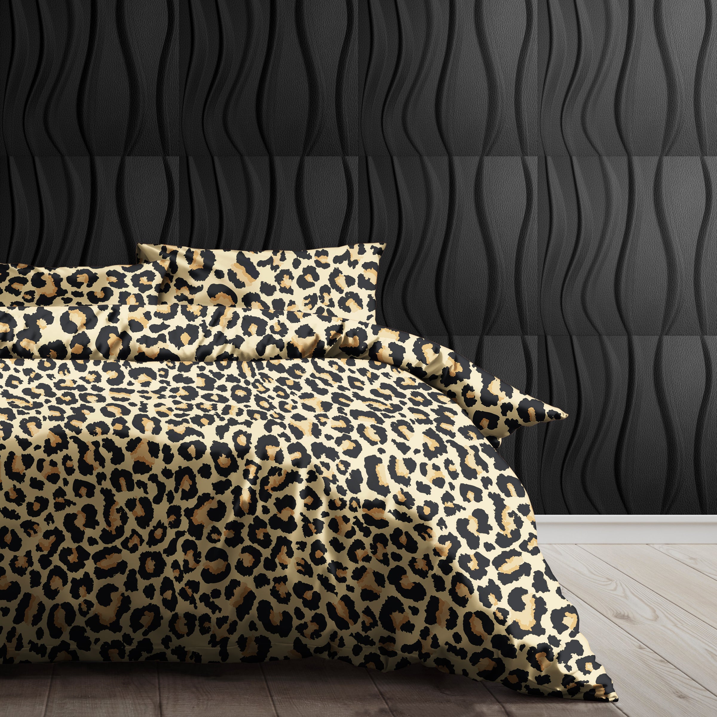 Leopard Gree Duvet Cover Set (Long-Staple Sateen Cotton)