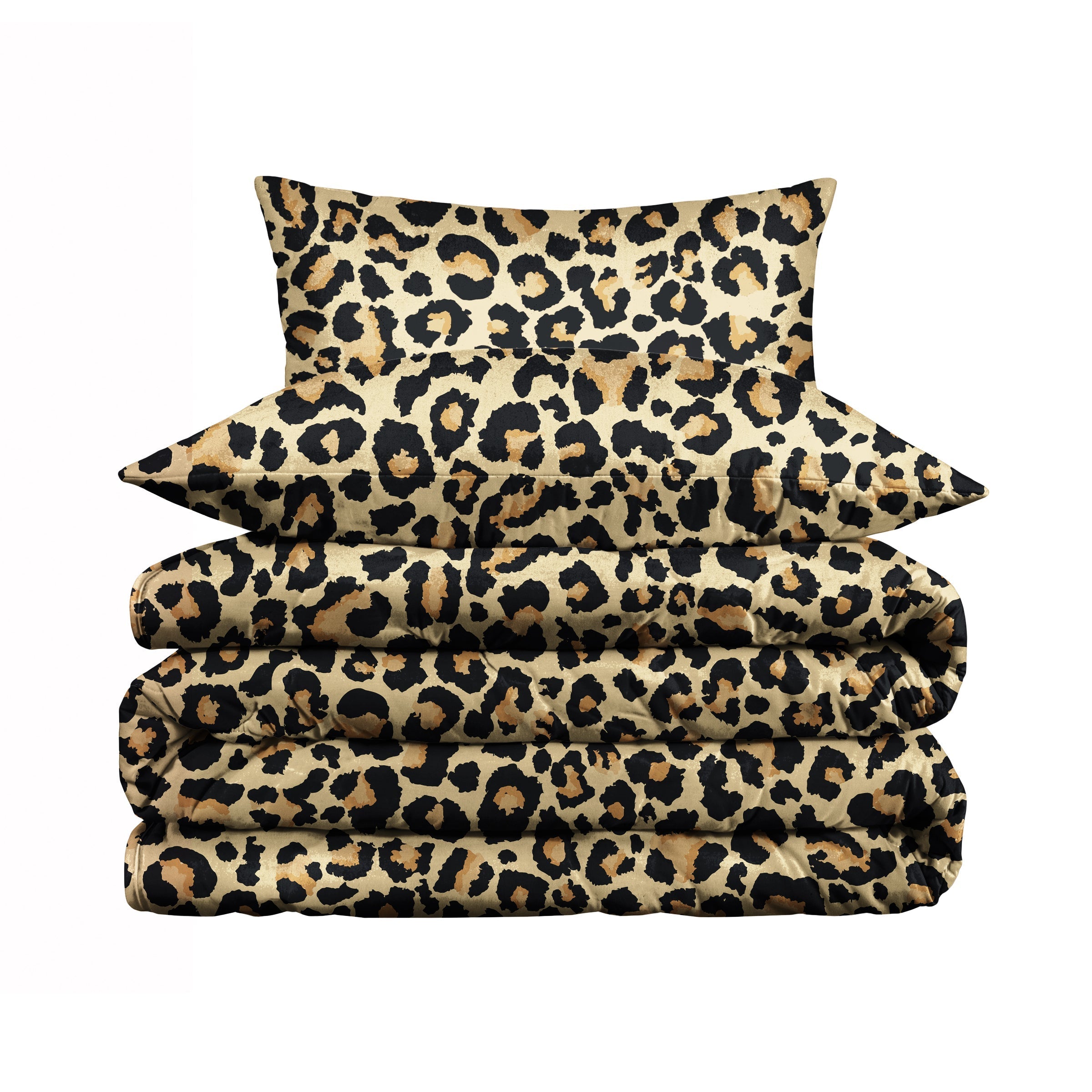 Leopard Gree Duvet Cover Set (Long-Staple Sateen Cotton)