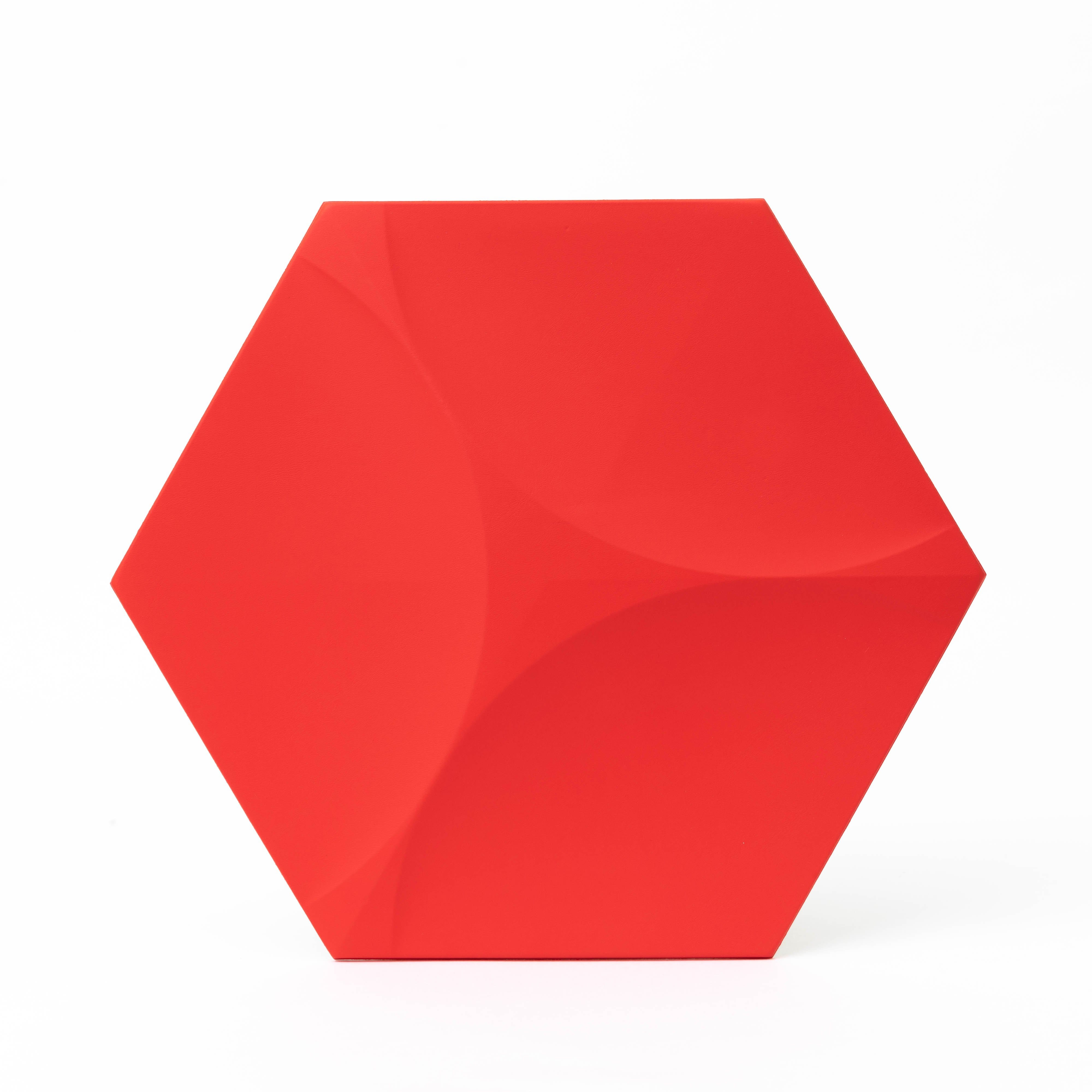 Cubed Hexagon 3D Leather Wall Panel