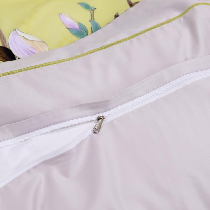 Mandarin Lime Green Duvet Cover Set (Long-staple Sateen Cotton)