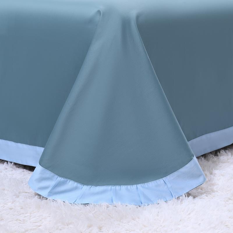 Blue Solaire Duvet Cover Set (Long-staple Sateen Cotton)