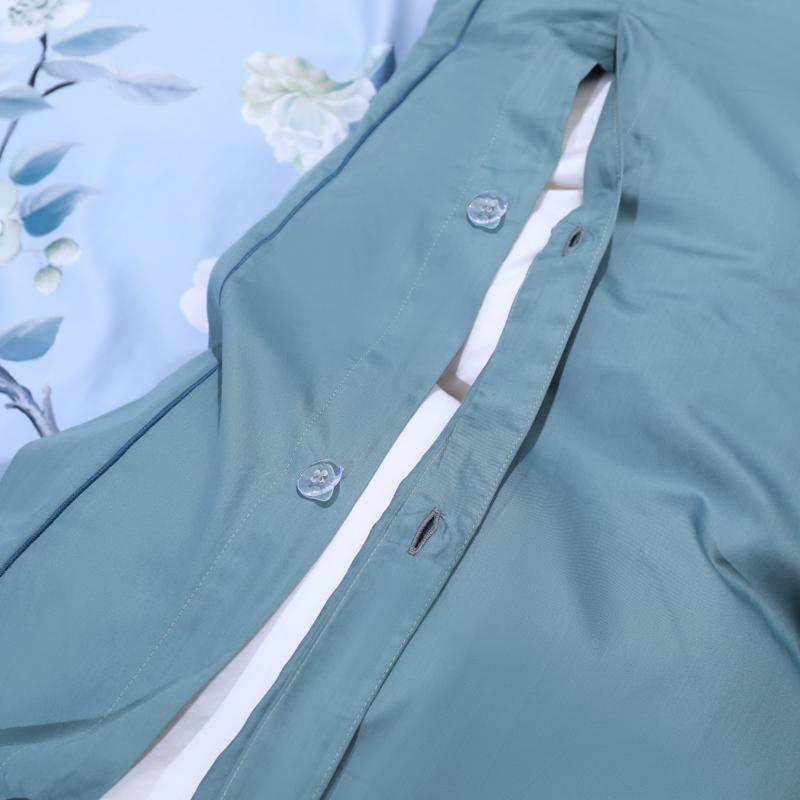 Blue Solaire Duvet Cover Set (Long-staple Sateen Cotton)