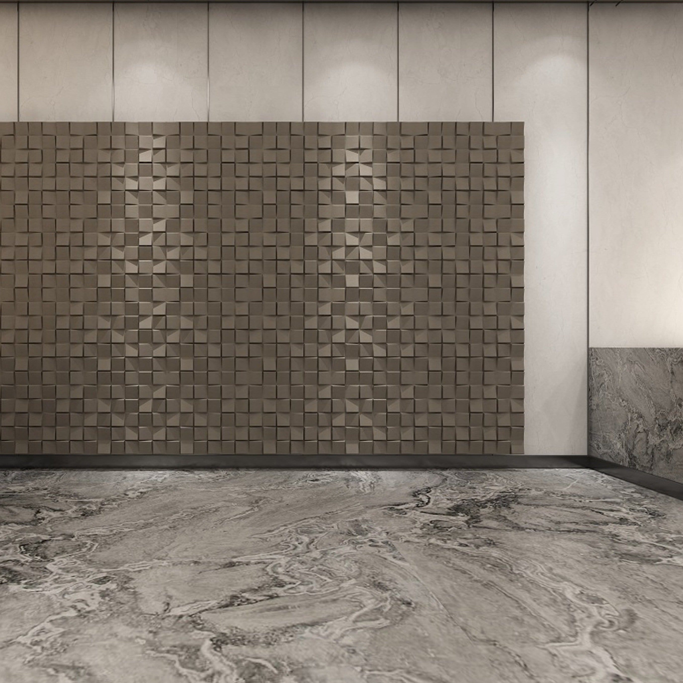 Ubiquitous Square 3D Leather Wall Panel