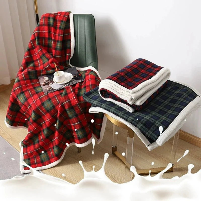 Holiday Plaid Blanket Throw