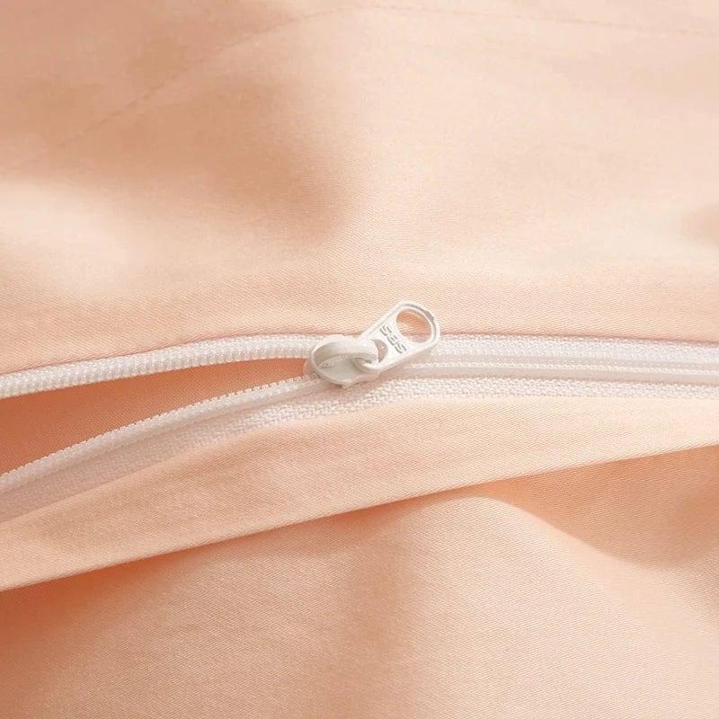 Lotus Pink Duvet Cover Set (Long-Staple Sateen Cotton)