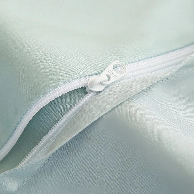 Lotus Blue Duvet Cover Set (Long-Staple Sateen Cotton)