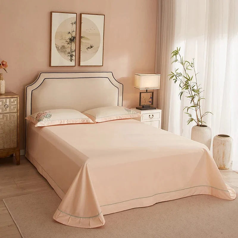 Lotus Pink Duvet Cover Set (Long-Staple Sateen Cotton)