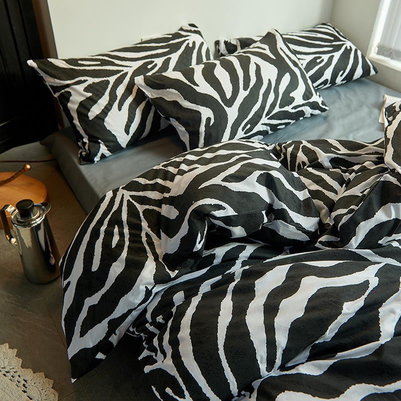 Zebra Zen Duvet Cover Set (Long-Staple Sateen Cotton)