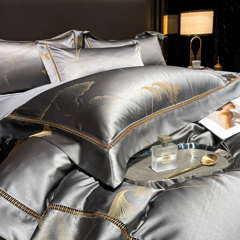 Golden Mist Duvet Cover Set (Long-staple Sateen Cotton)